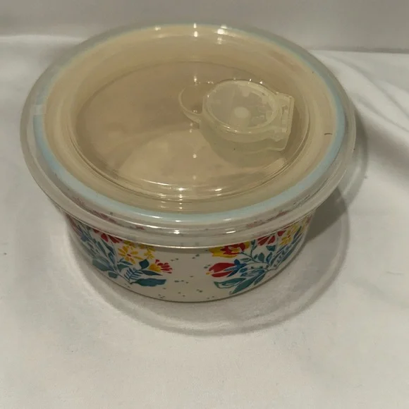 The Pioneer Woman Maze Set Of 3 Round Ceramic Nesting Bowls 2 With Lids - Picture 14 of 15